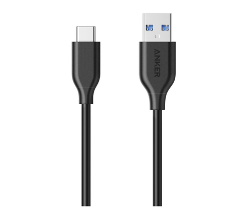 Кабель Anker PowerLine USB-C to USB 3.0, пластик, кевлар 0.9м, черный, A8163H11