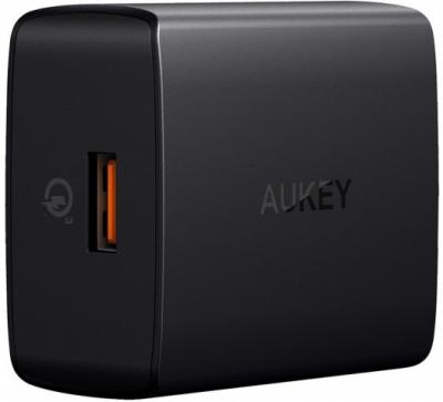 Сетевое зарядное устройство Aukey, 18Вт, 1порт Quick Charge 3.0+ micro USB 1м, черный, PA-T17